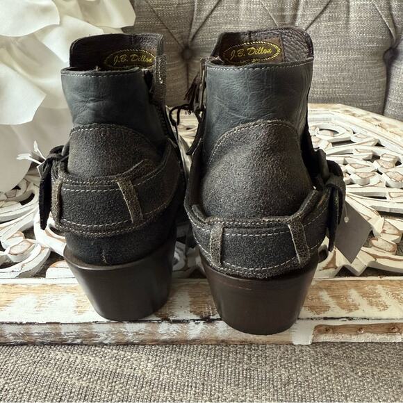 J.B Dillon Leather Ankle Boots Shoes Women’s 6 NEW - Picture 7 of 9